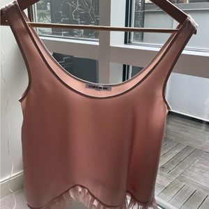 Elizabeth and James Blush Silk Tank